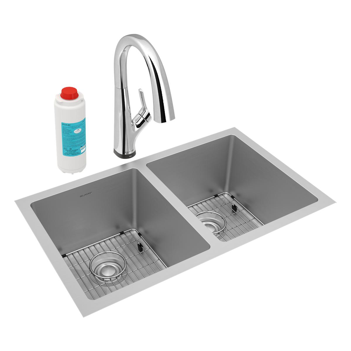 stainless steel equal double bowl undermount sink kit