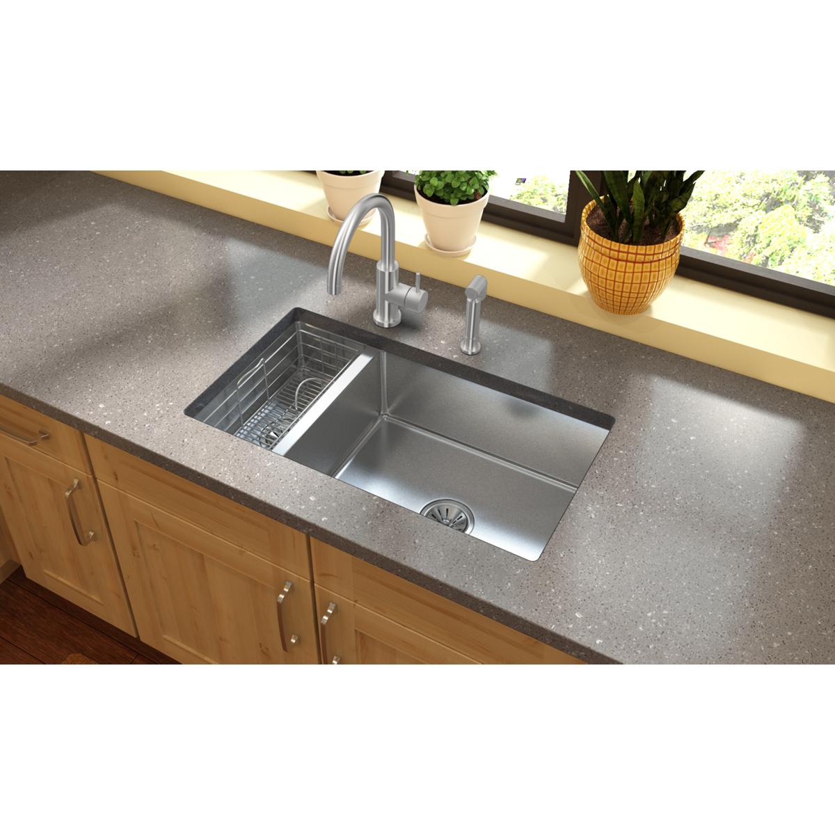 satin stainless steel kitchen faucet