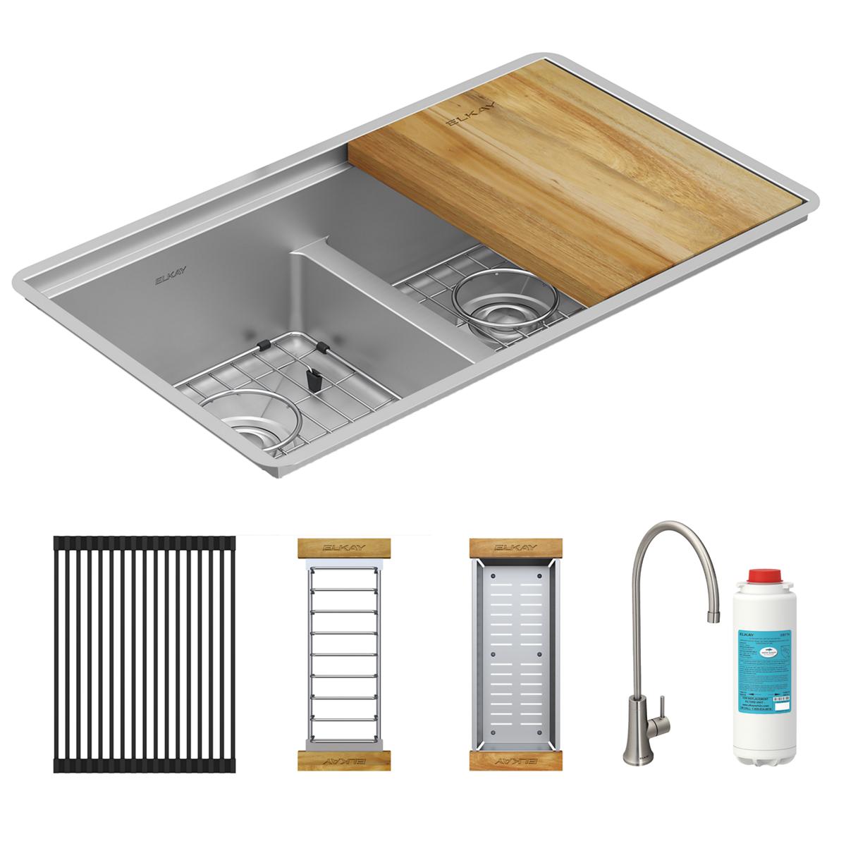 stainless steel equal double bowl sink kit