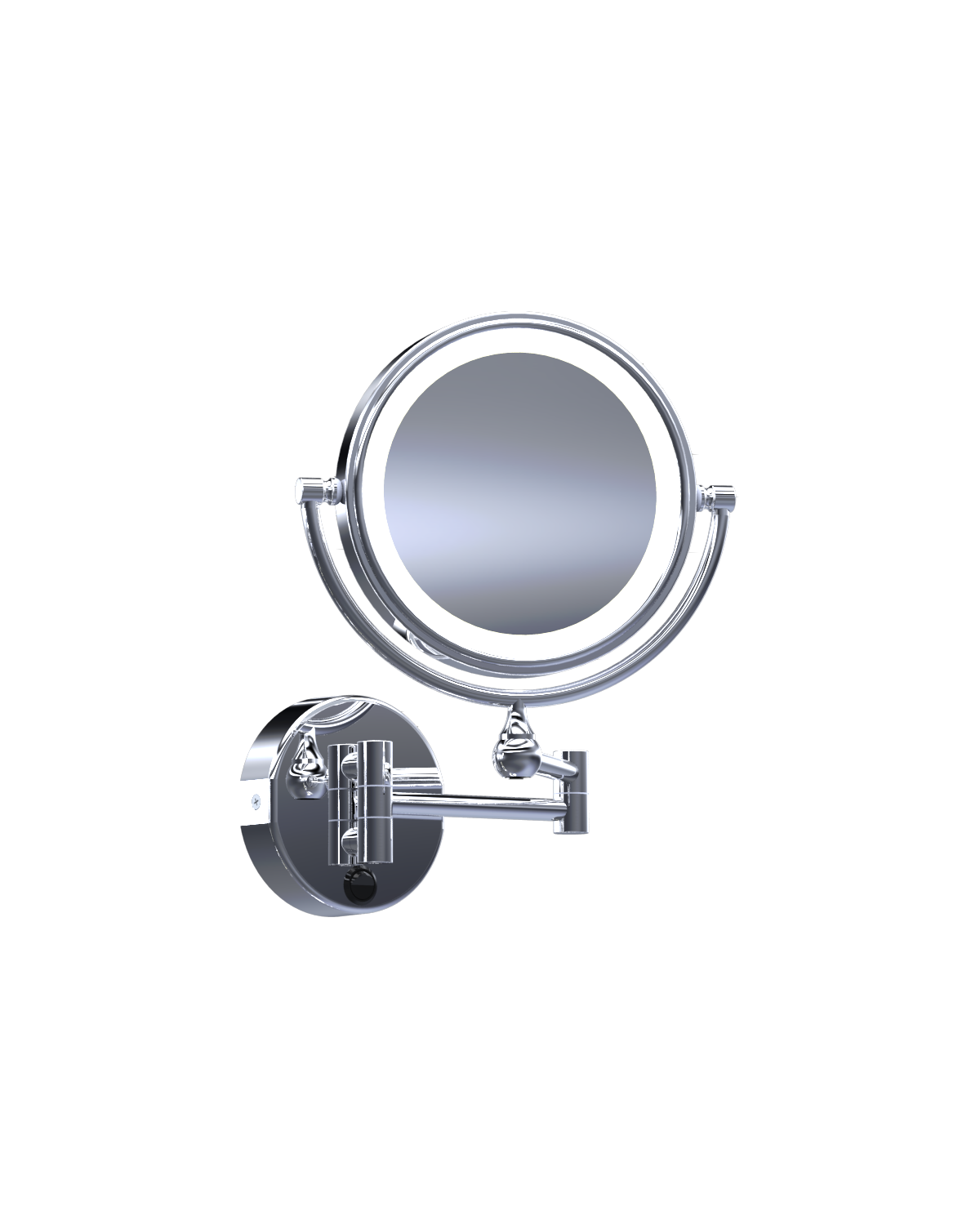 polished chrome mirror