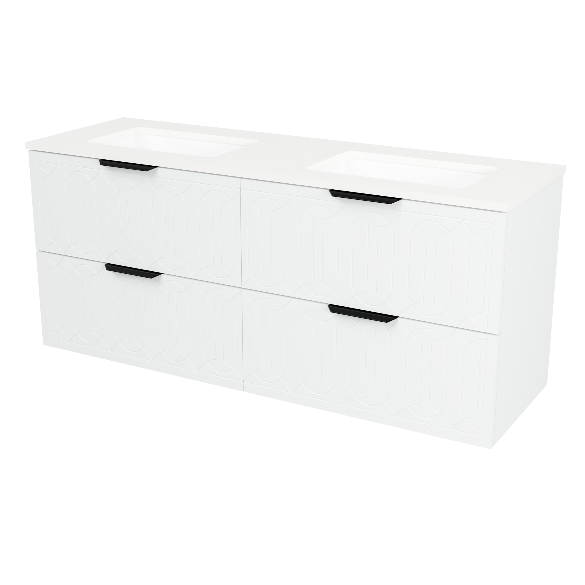 Timberline Elenora 60 inch Wall Hung Vanity Set