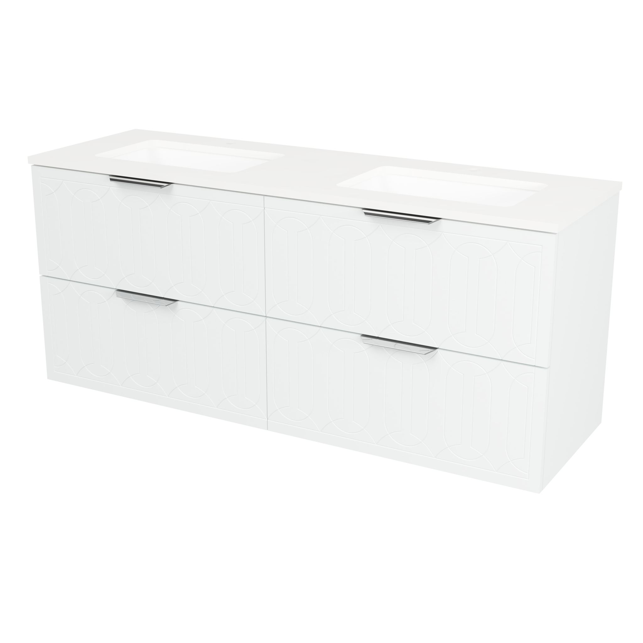 Timberline Elenora 60 inch Wall Hung Vanity Set