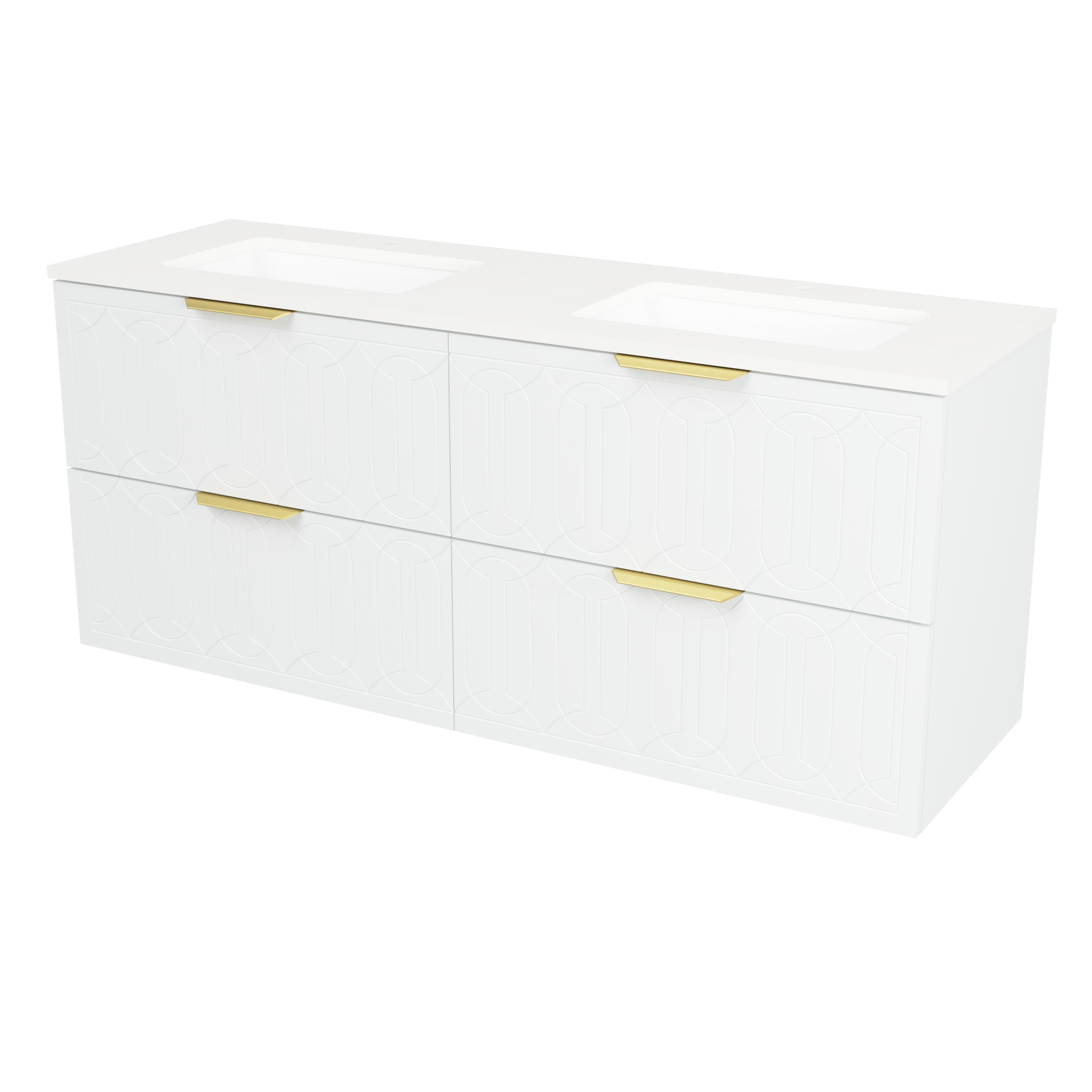 Timberline Elenora 60 inch Wall Hung Vanity Set