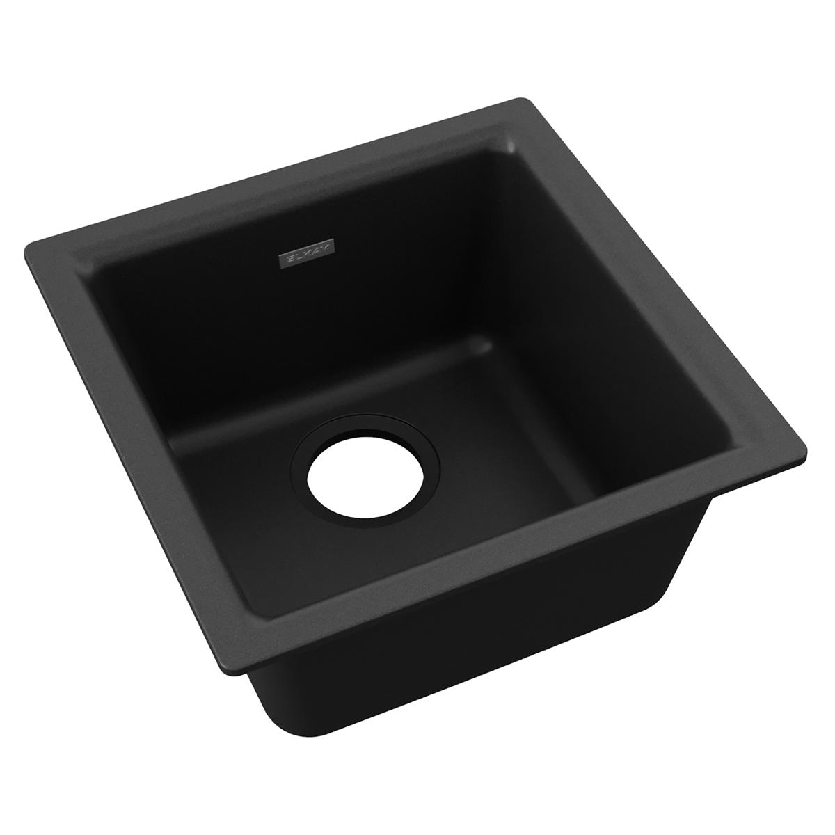 black single bowl dual mount bar sink
