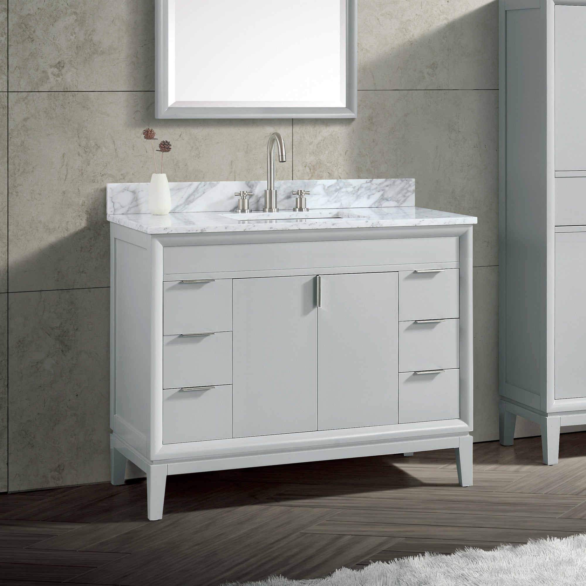 dove gray vanity base