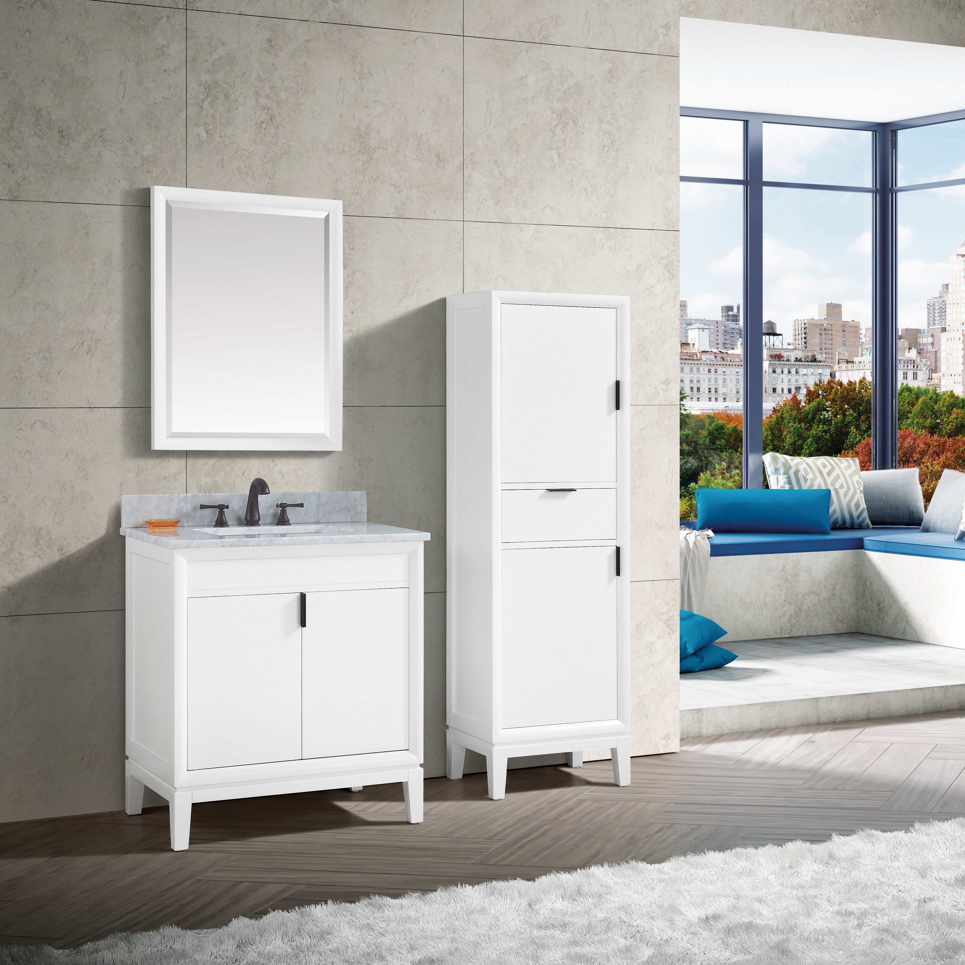 white vanity set