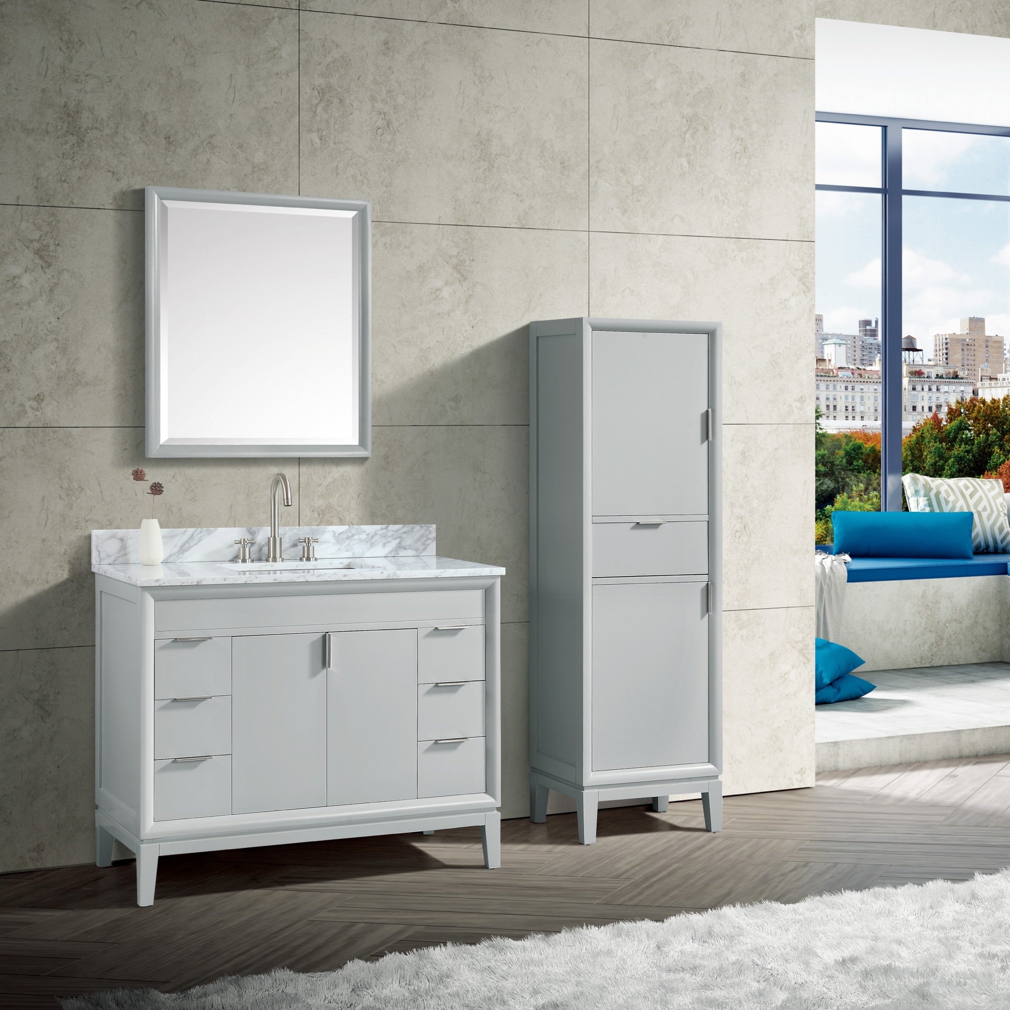 dove gray vanity set