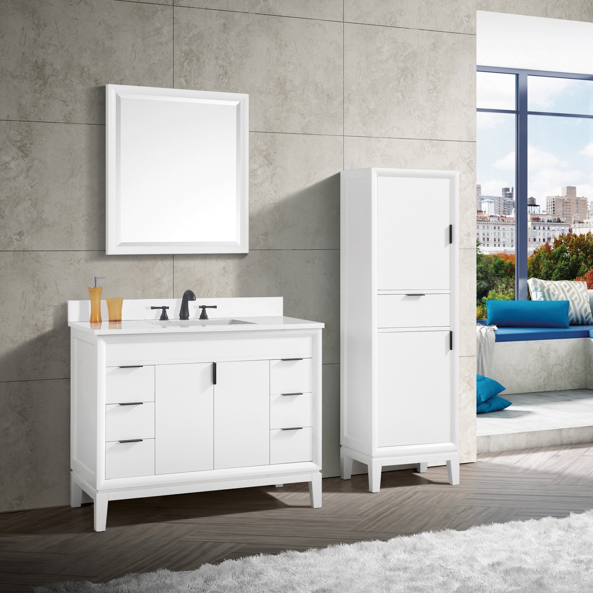 white vanity set