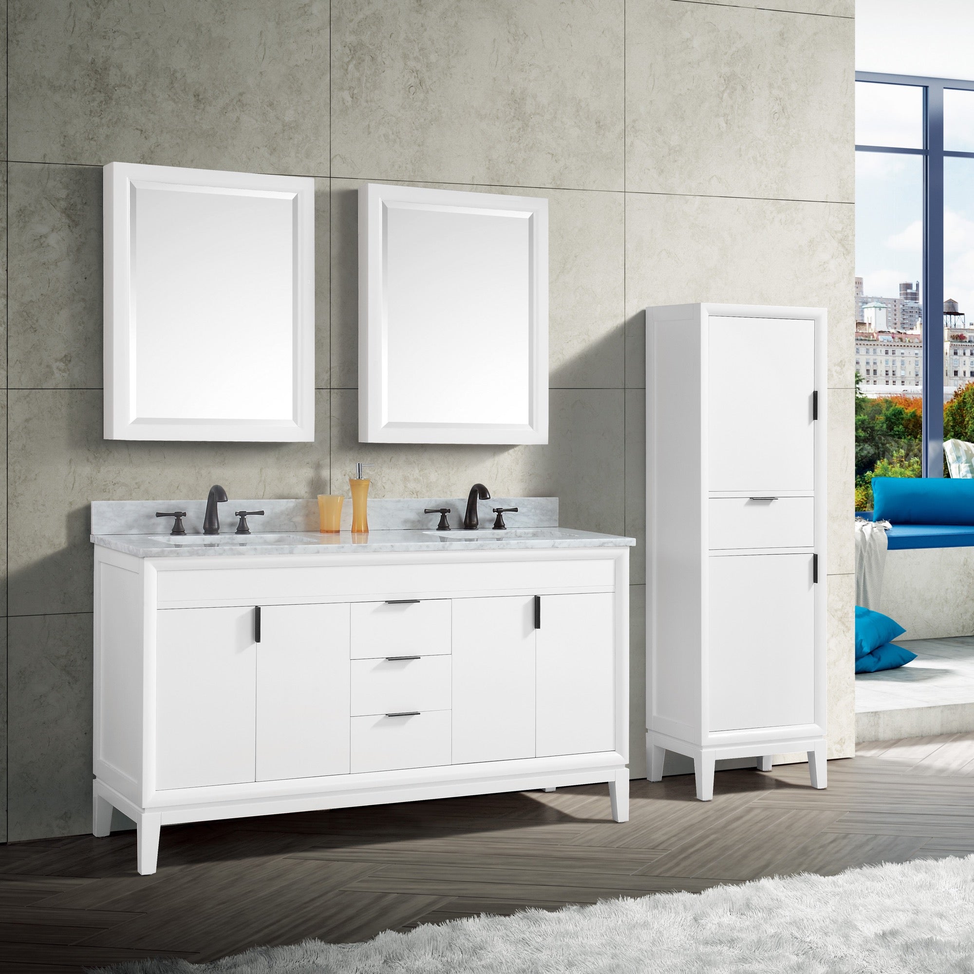 white vanity set