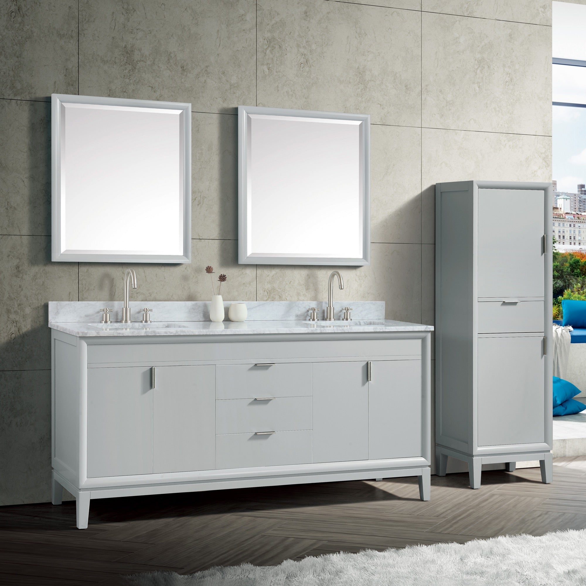 dove gray vanity set