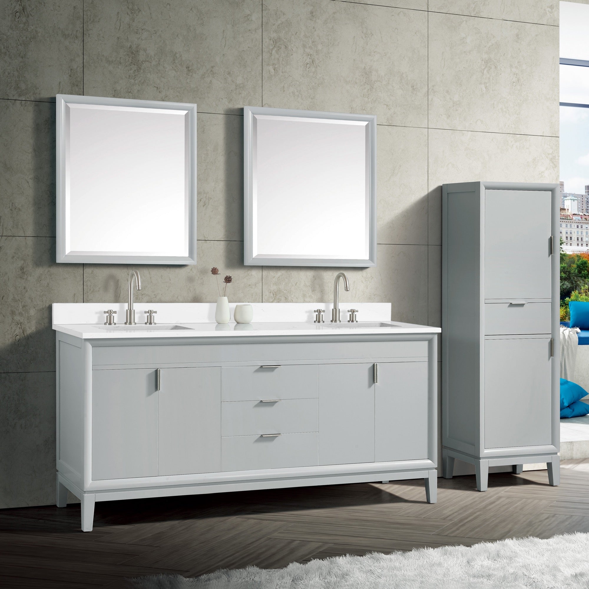 dove gray vanity set