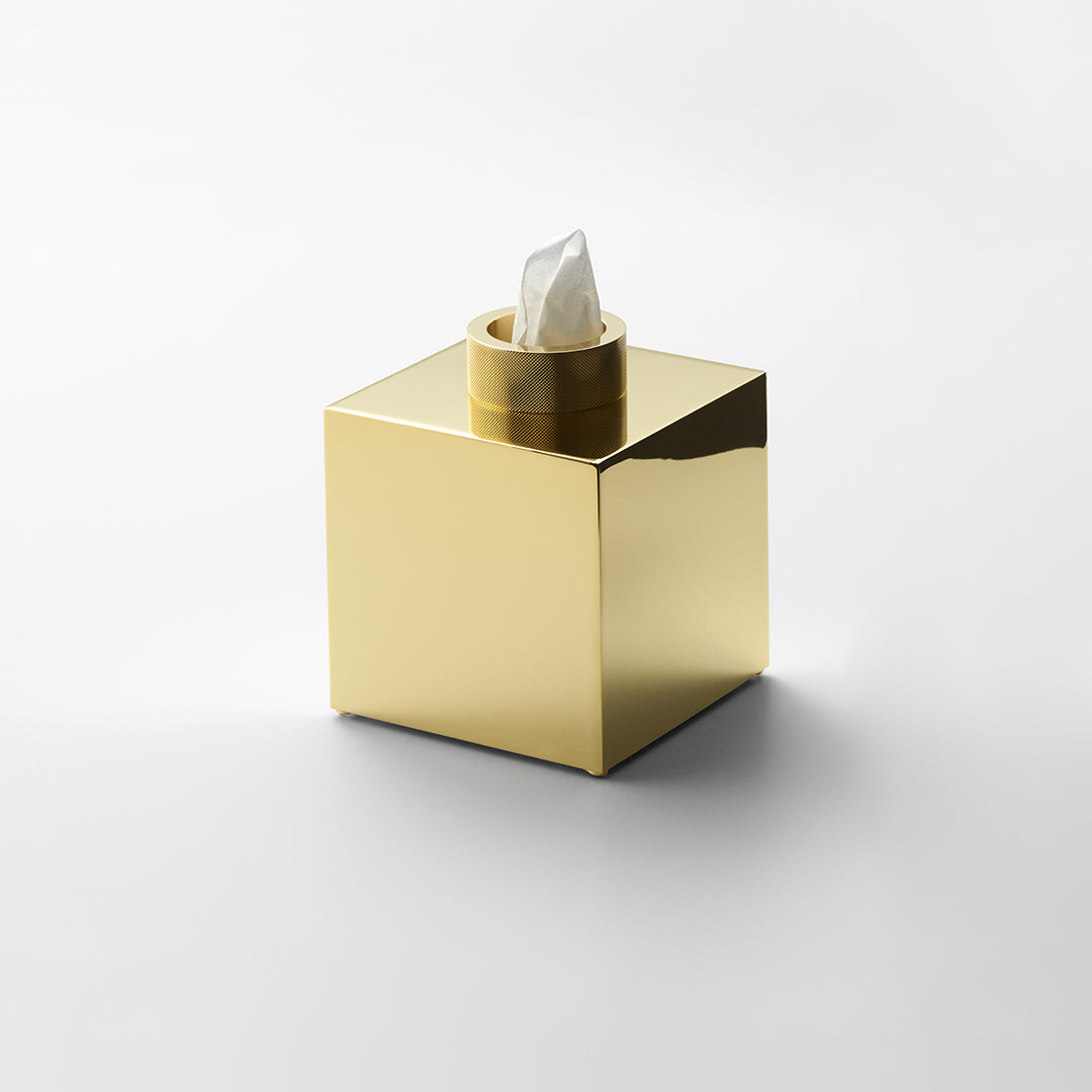 gold tissue box