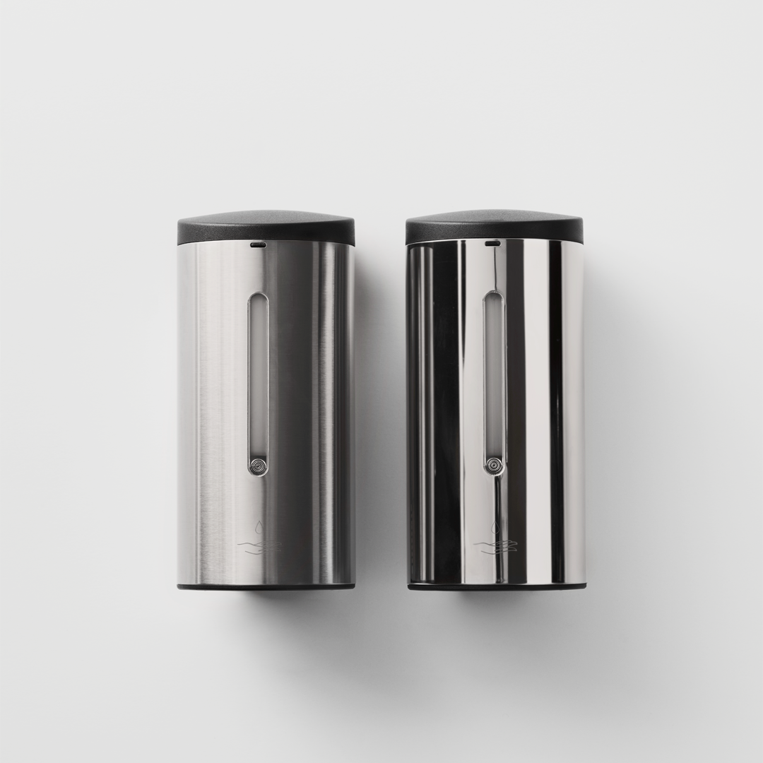 stainless steel polished soap dispenser