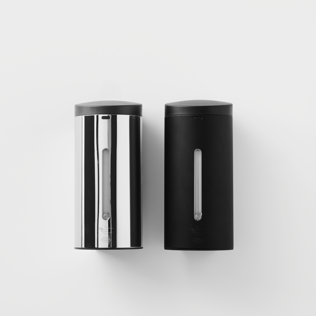 black matte basic sensor wall soap dispenser