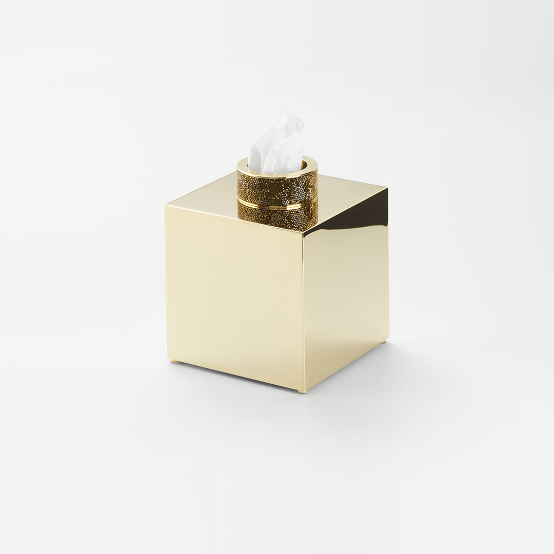 gold tissue box