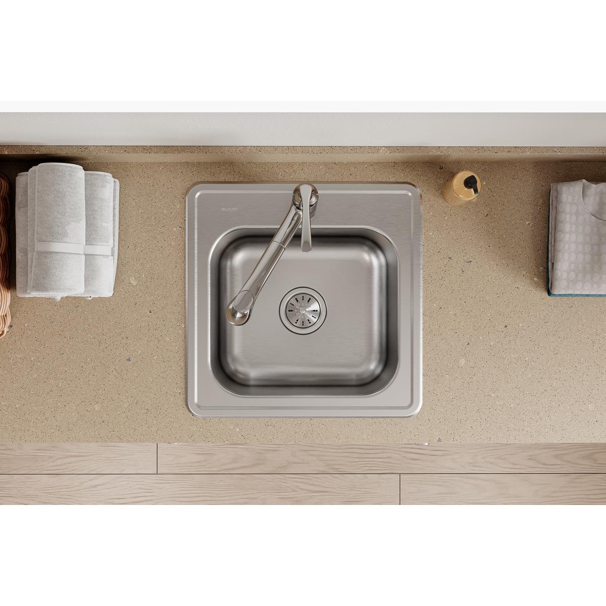 brushed satin drop-in laundry sink