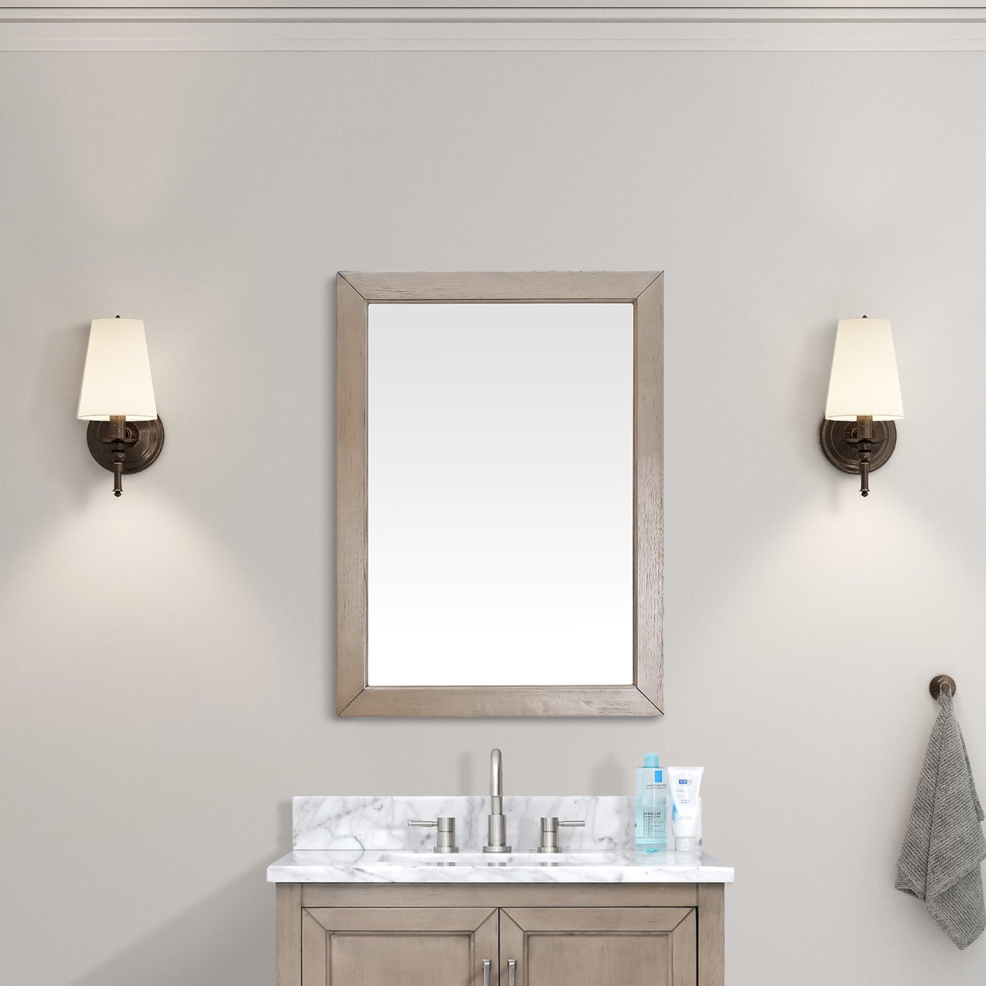 gray oak mirror