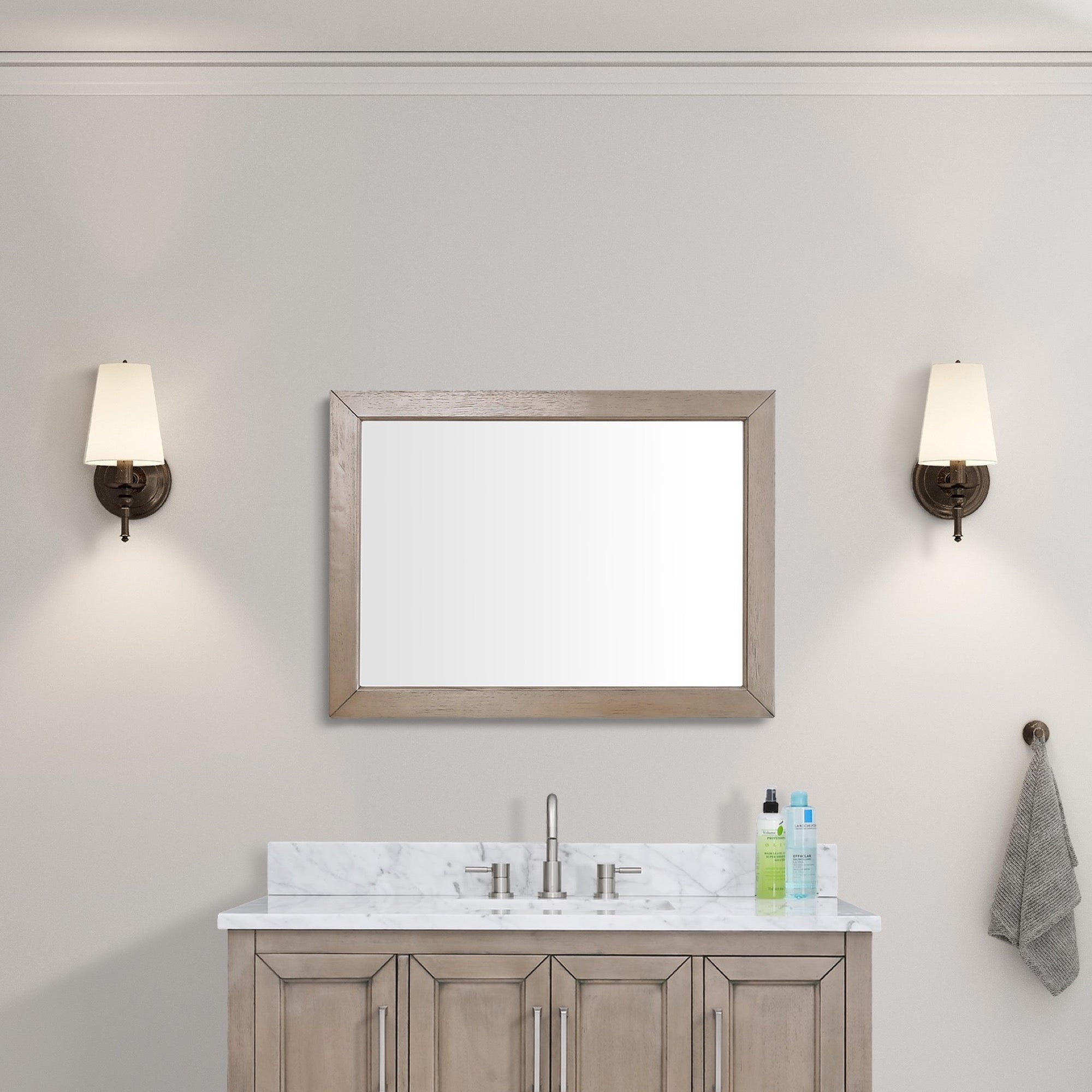 gray oak mirror