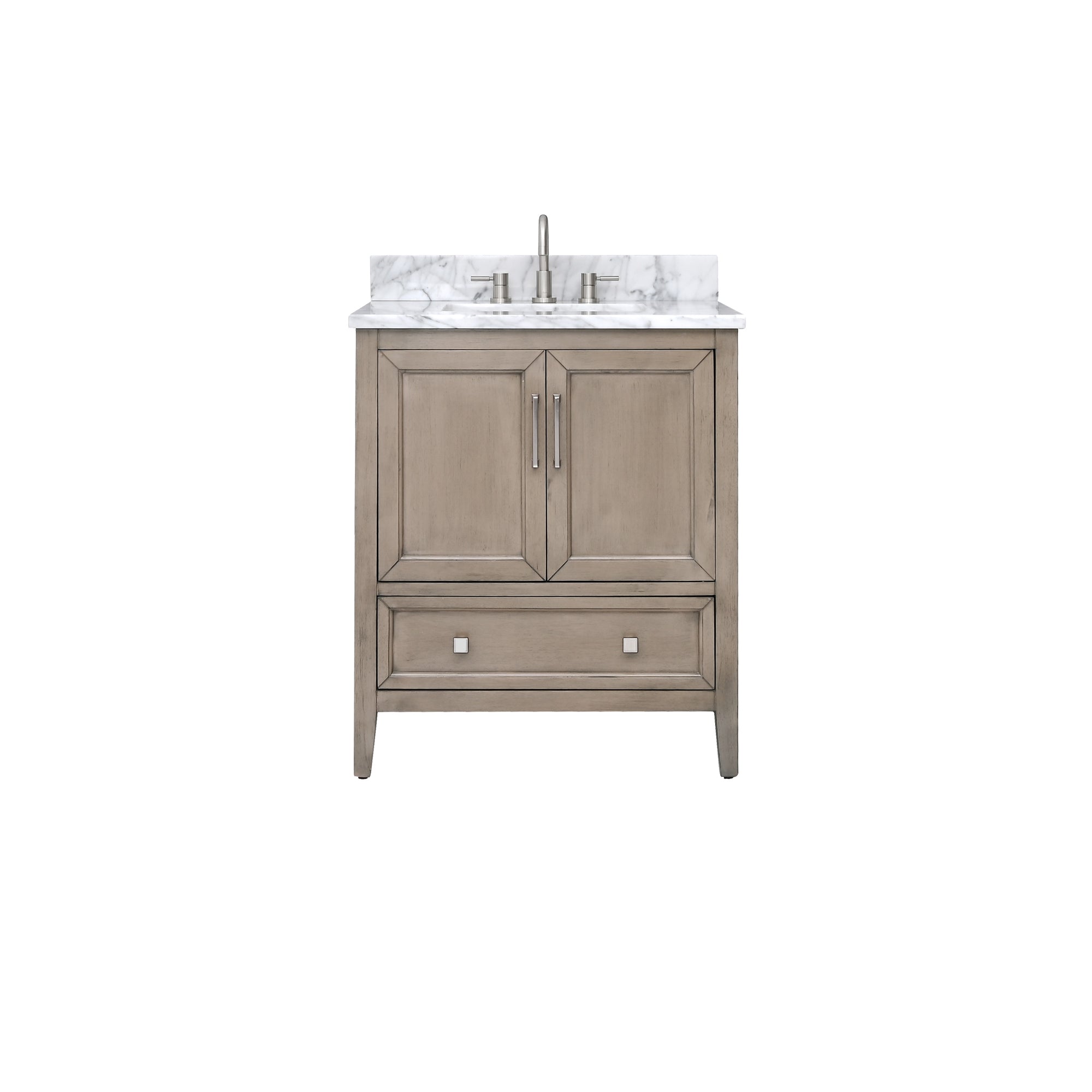 gray oak vanity set