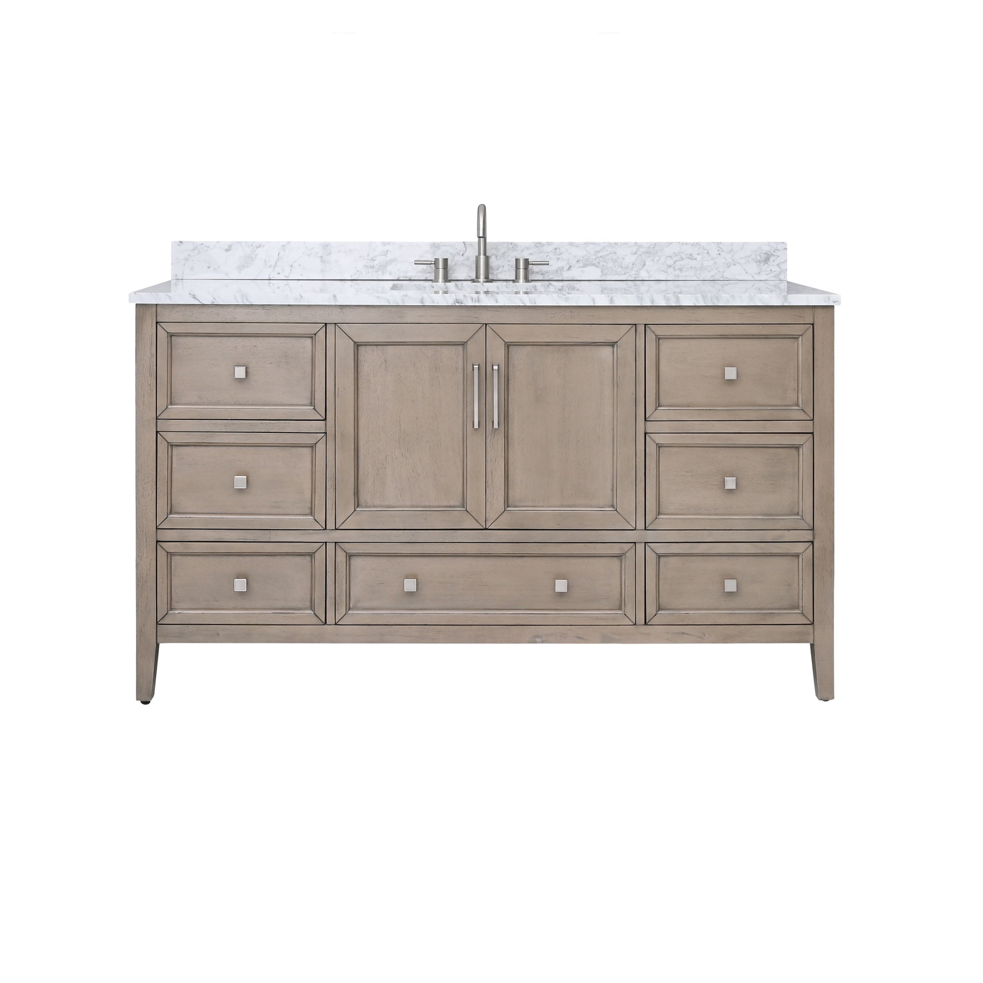 gray oak vanity set