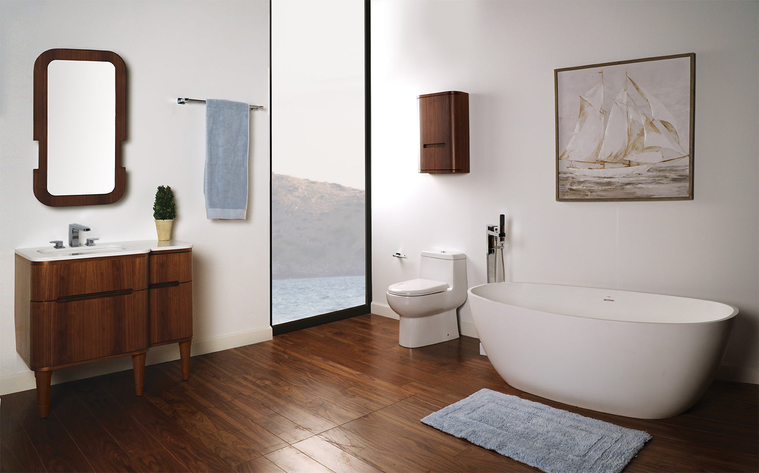 natural walnut vanity