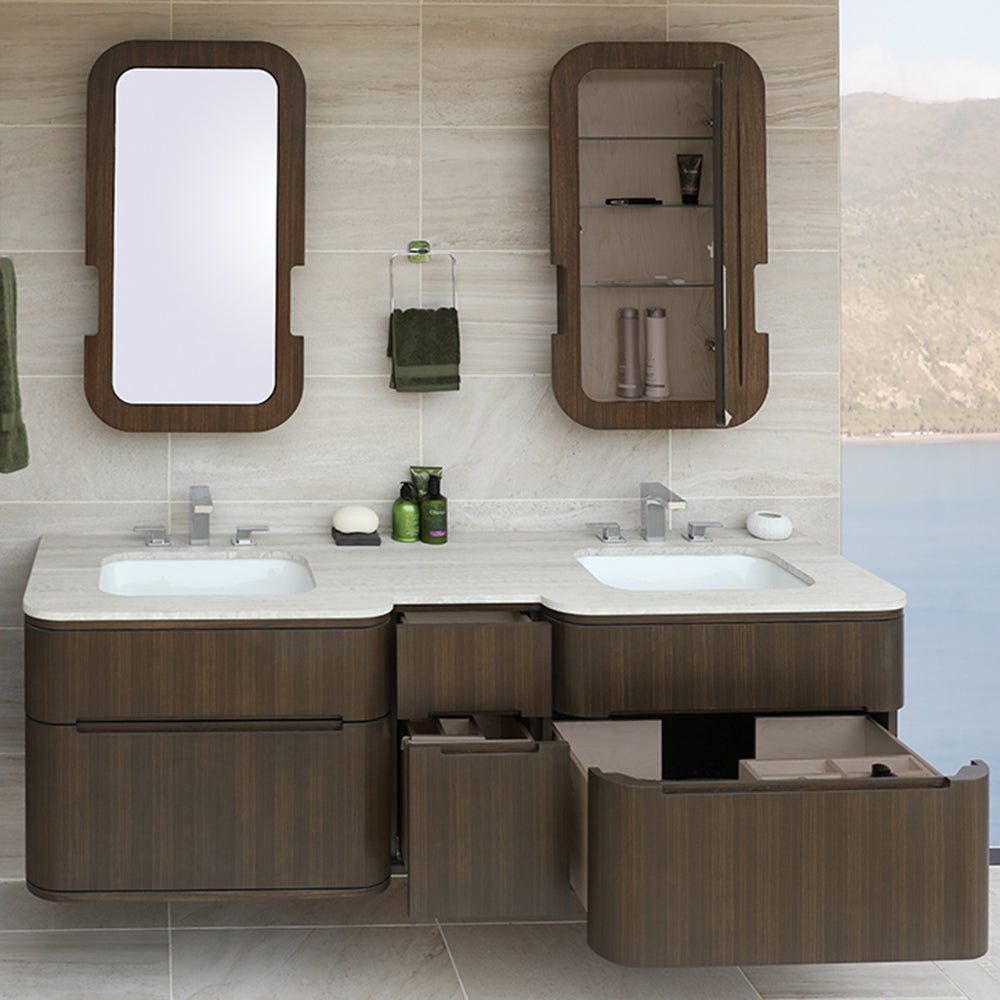 gray zebra vanity