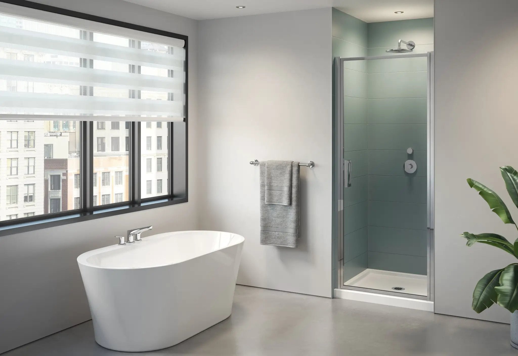 chrome shower door