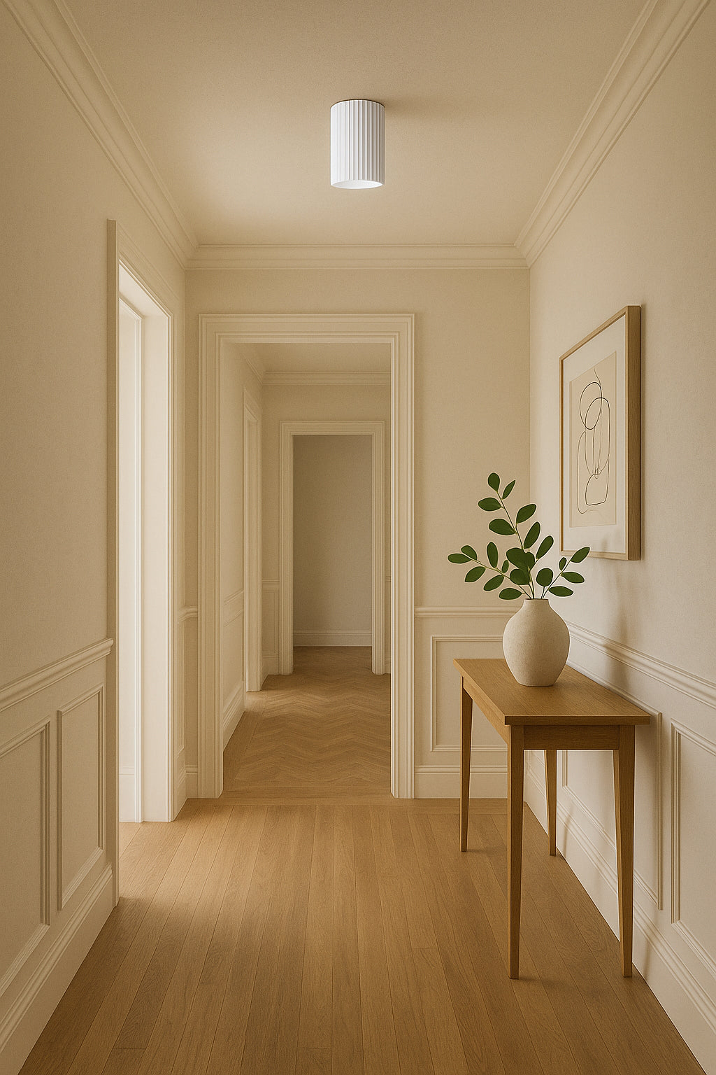 matte white flush mount