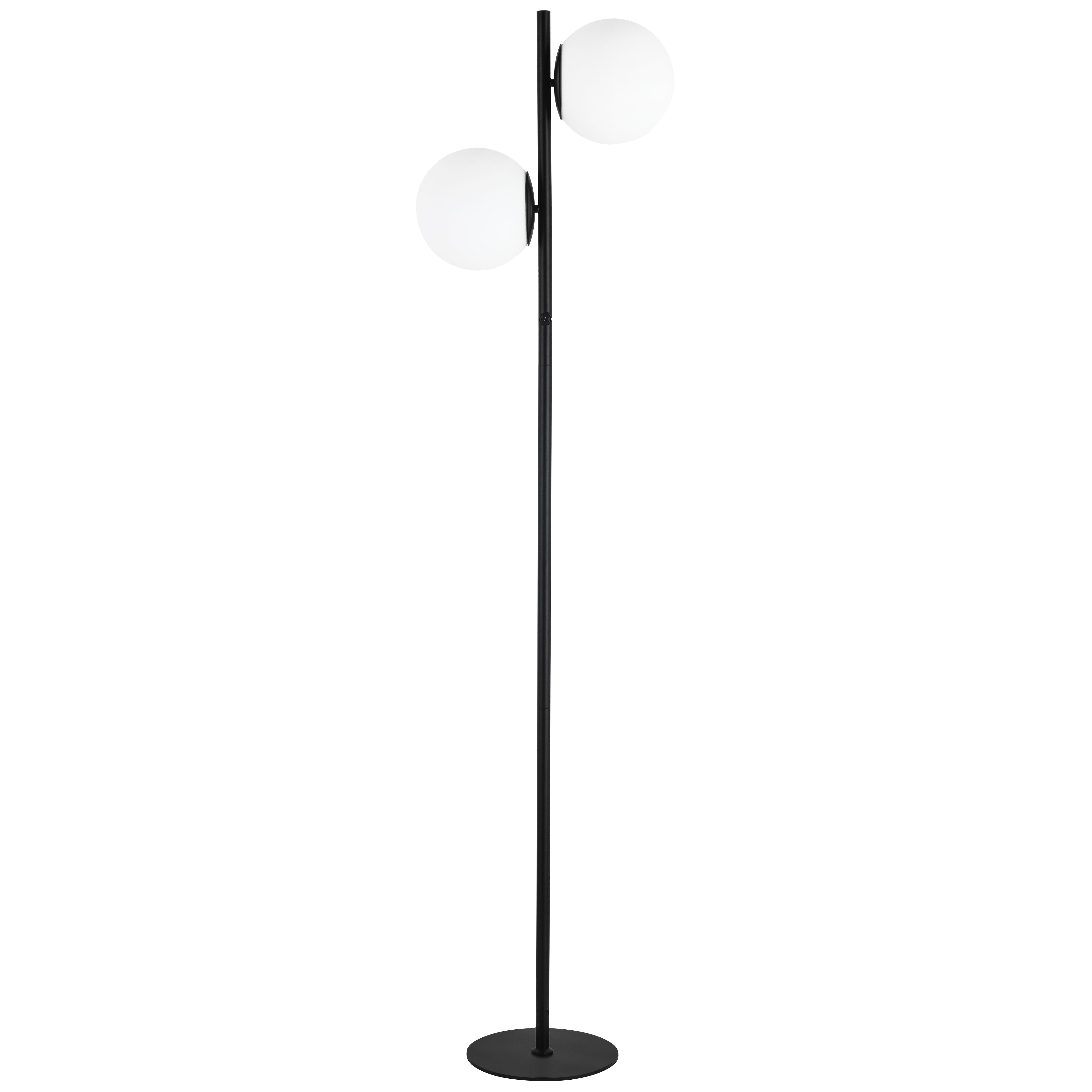 Dainolite 2 Light Incandescent Floor Lamp with White Opal Glass