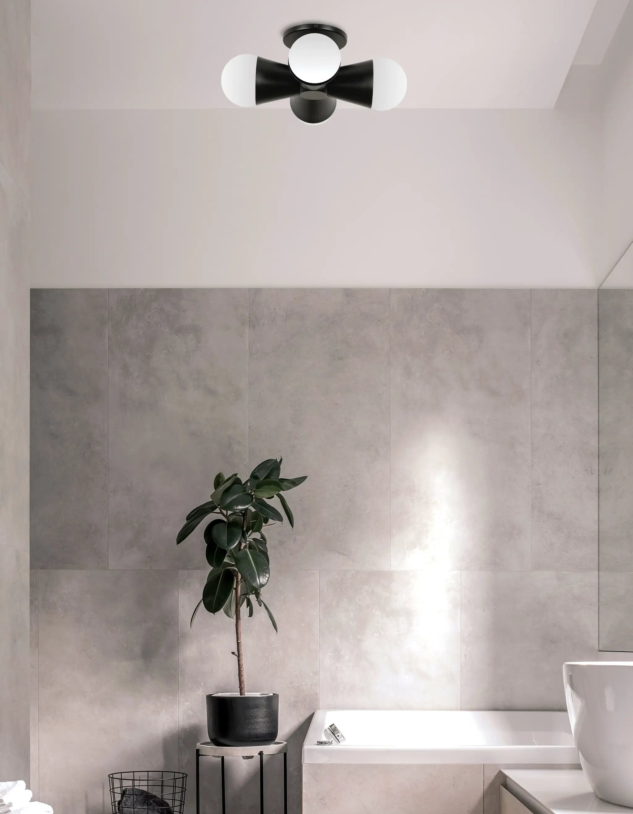 matte black flush mount