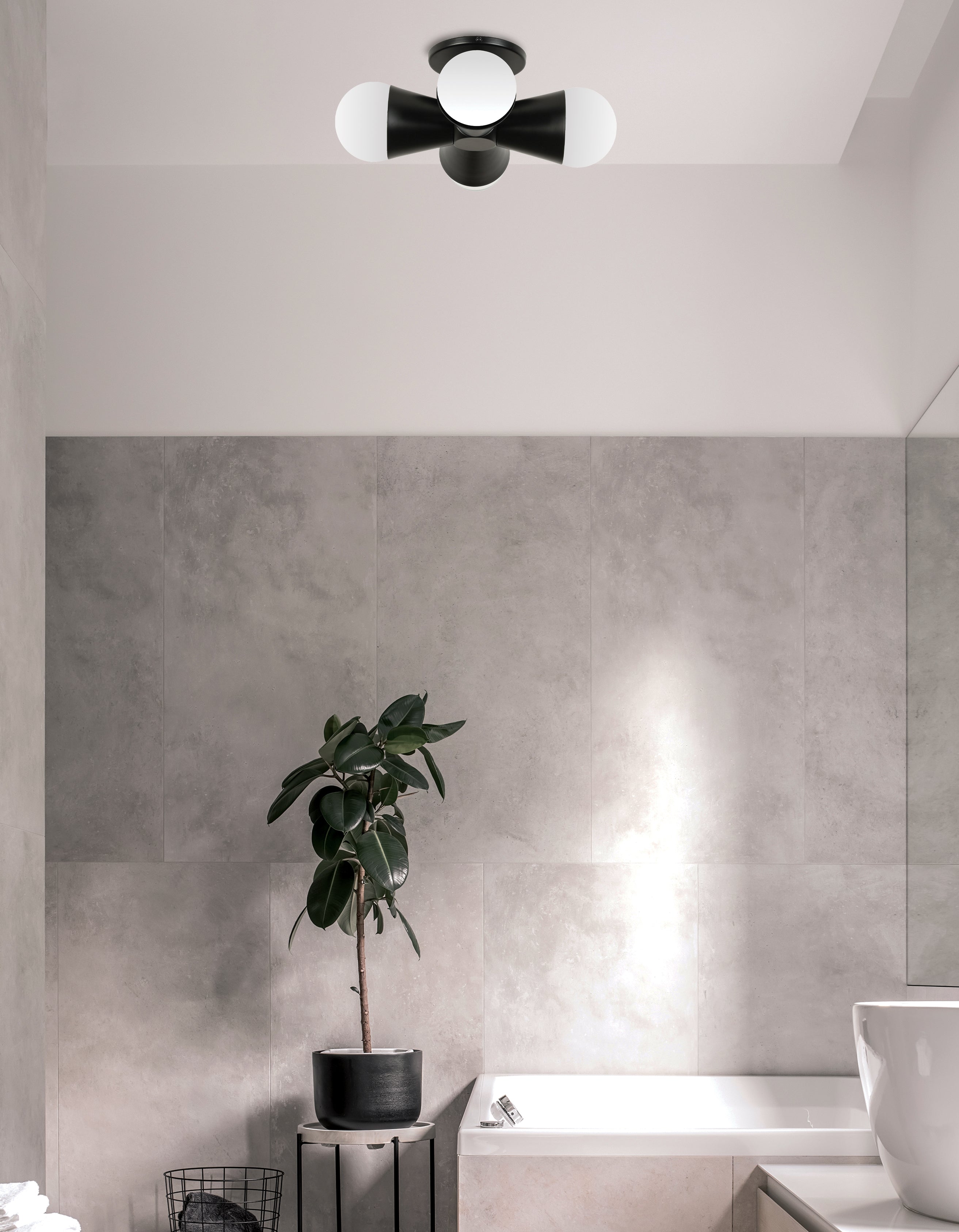 matte black flush mount