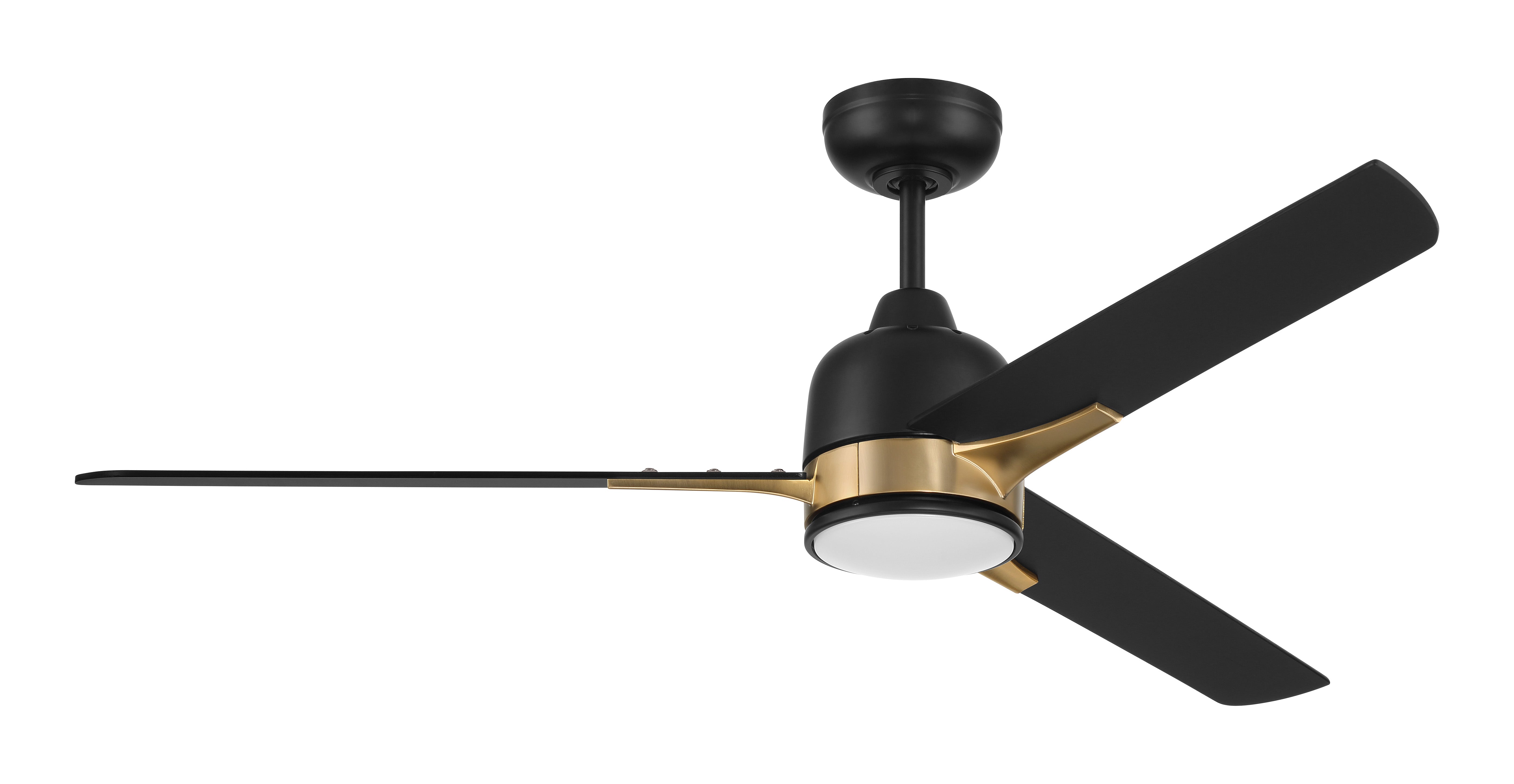 flat black/satin brass ceiling fans