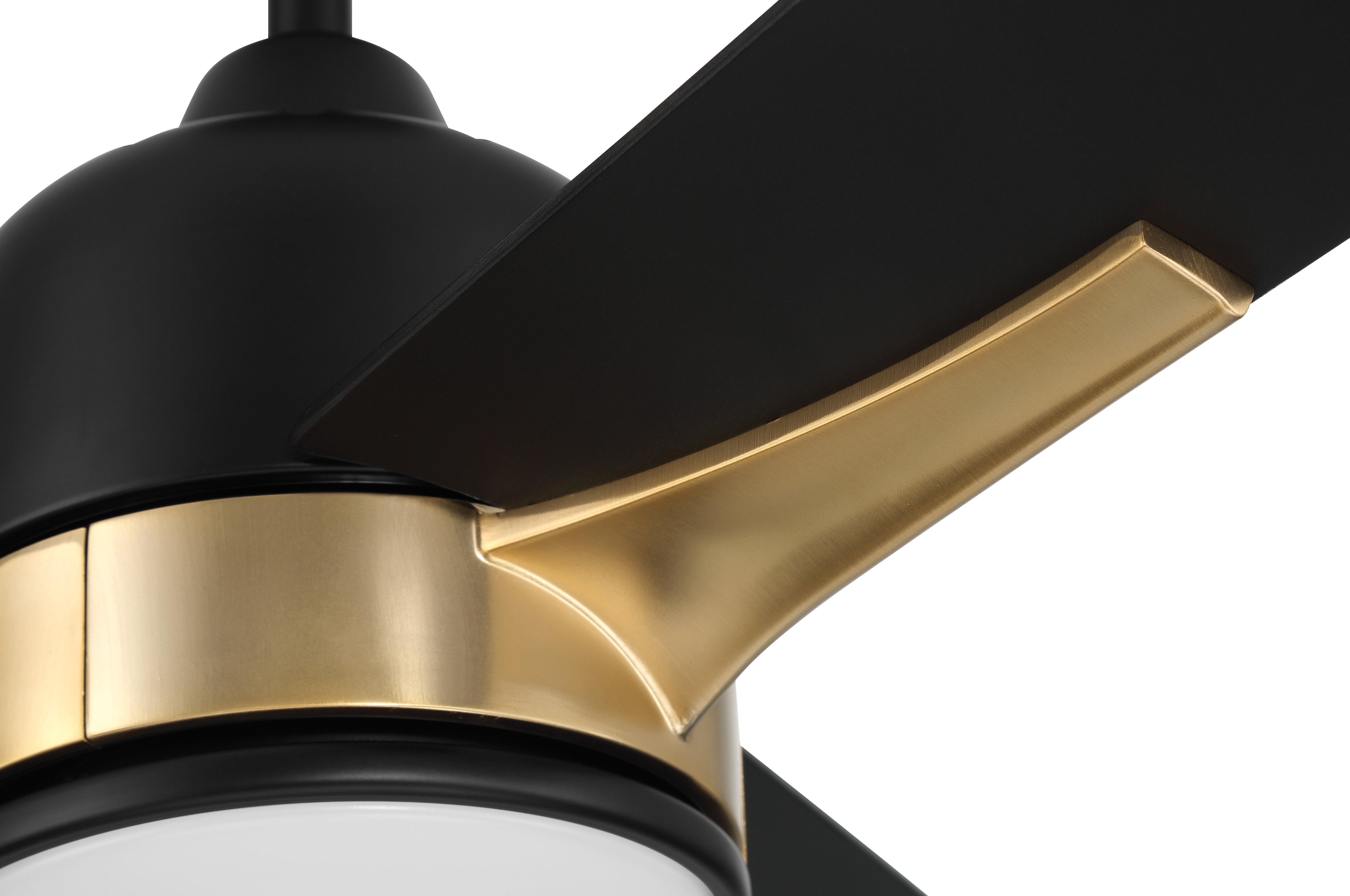 flat black/satin brass ceiling fans