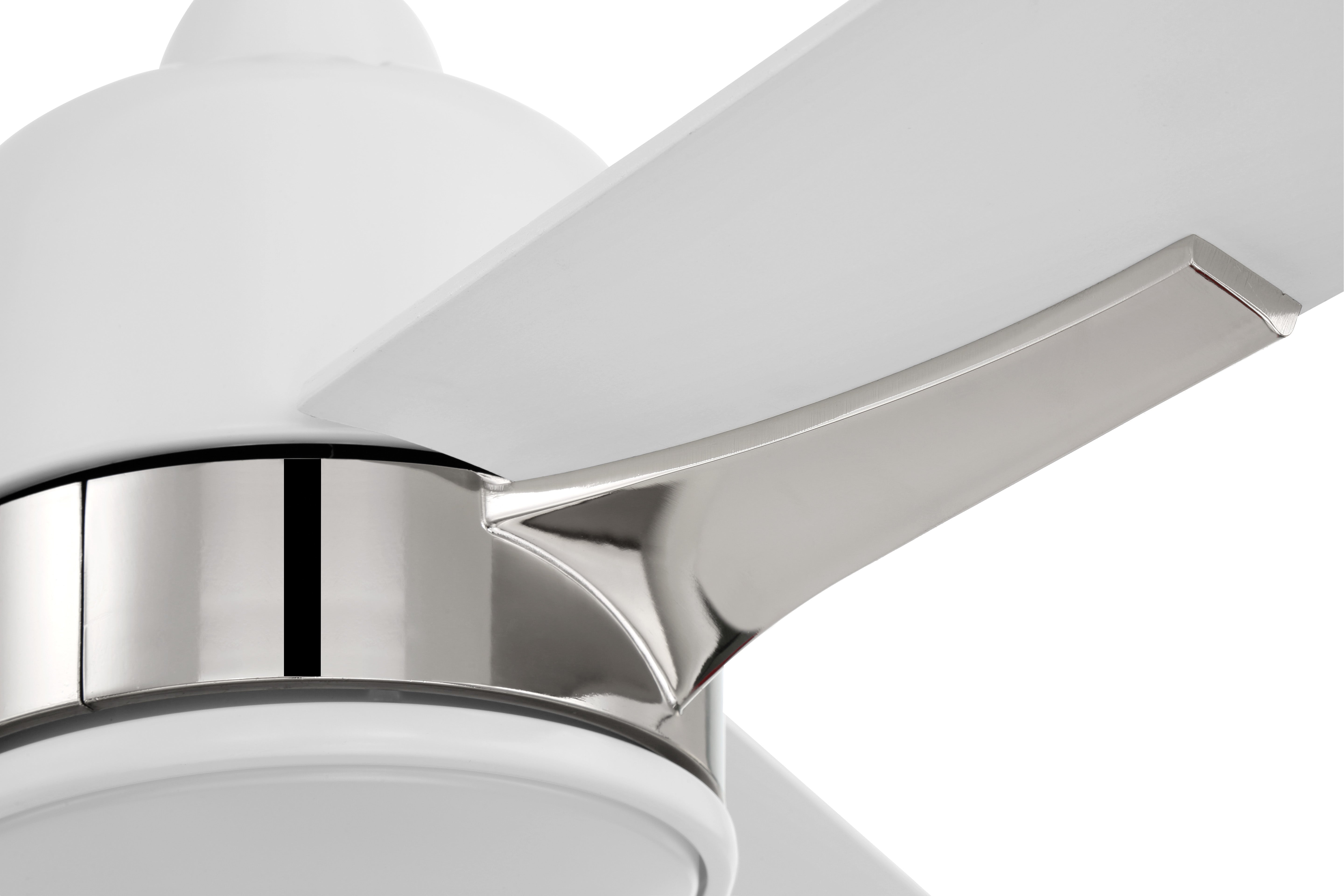 white/polished nickel ceiling fans