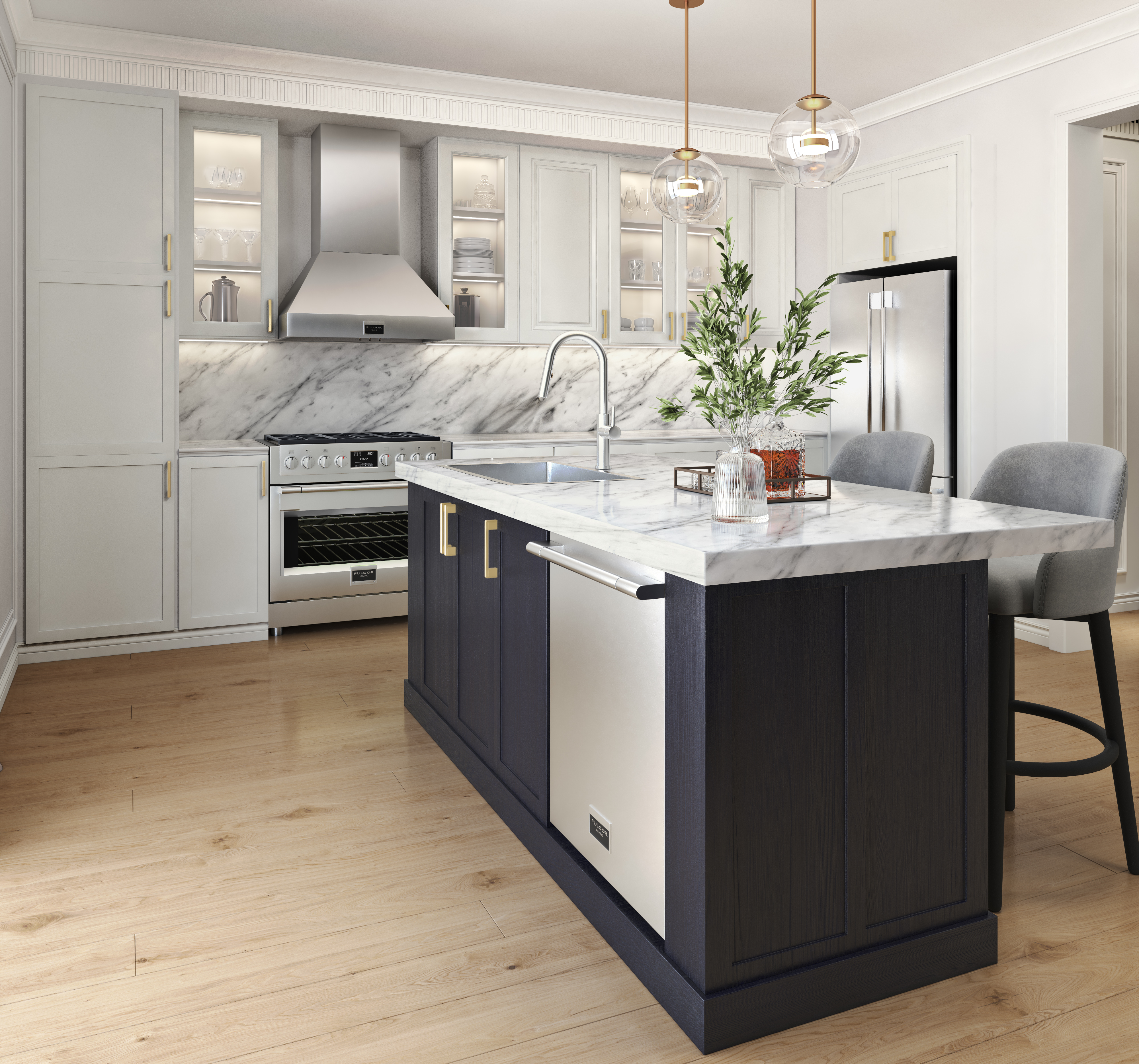 silver kitchen faucet