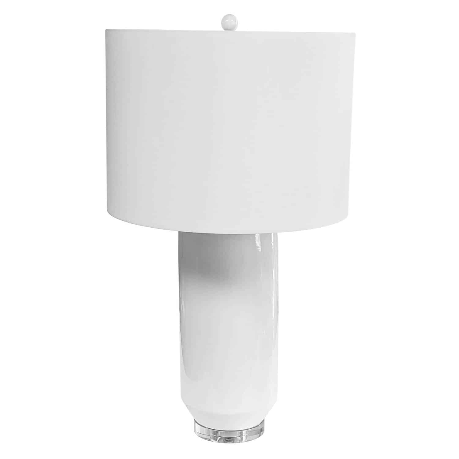 white table lamp