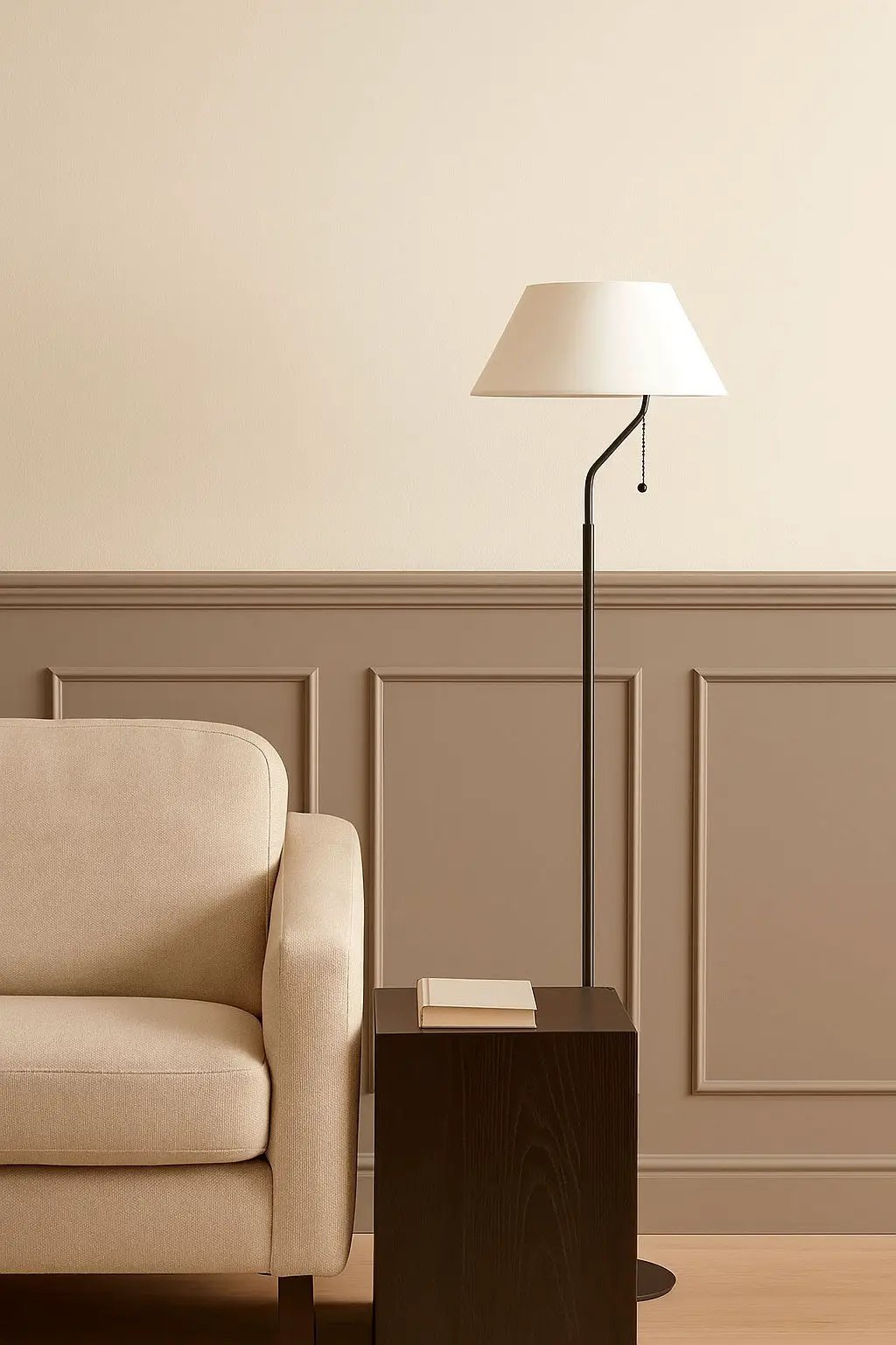 matte black/white floor lamp