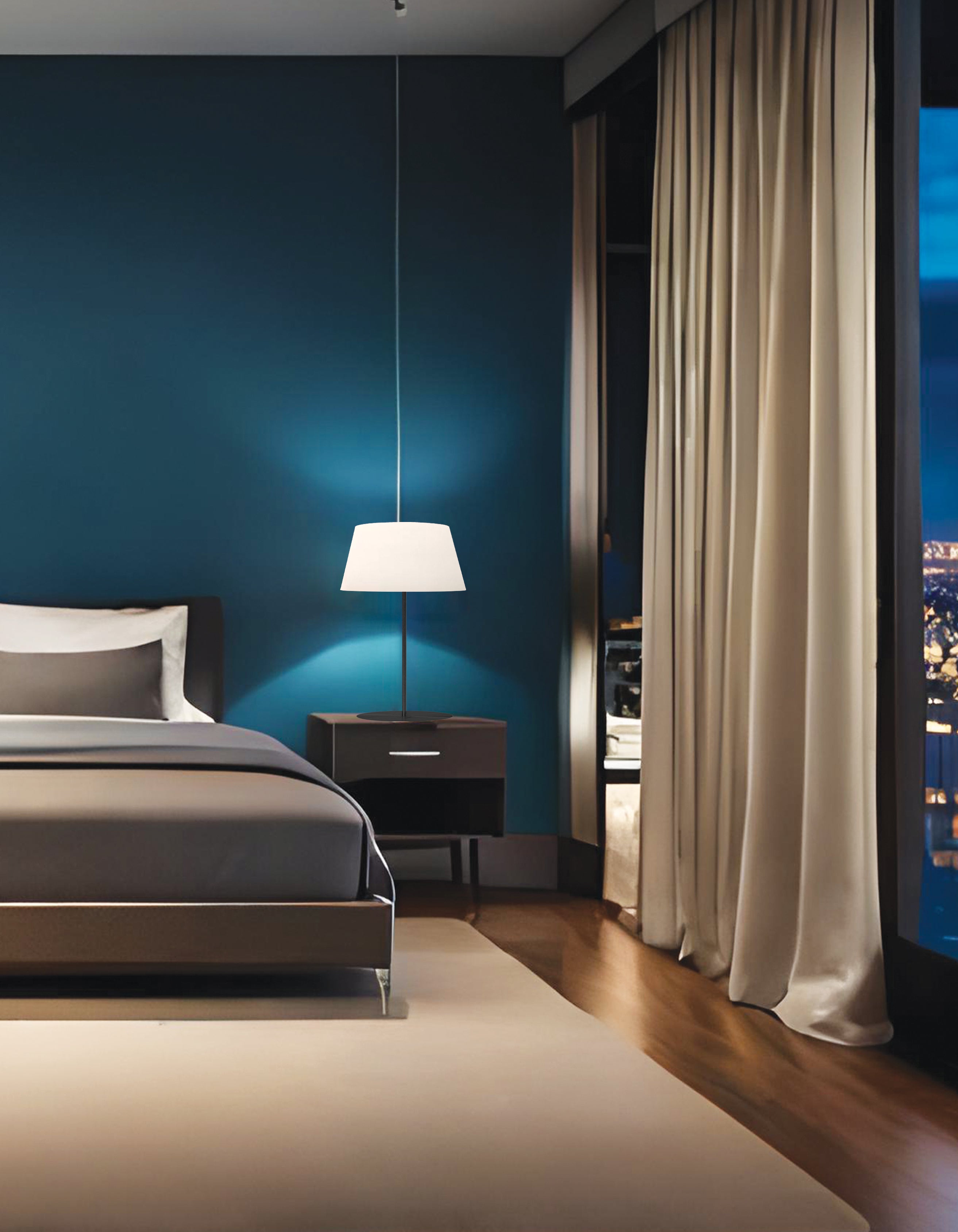 matte black table lamp