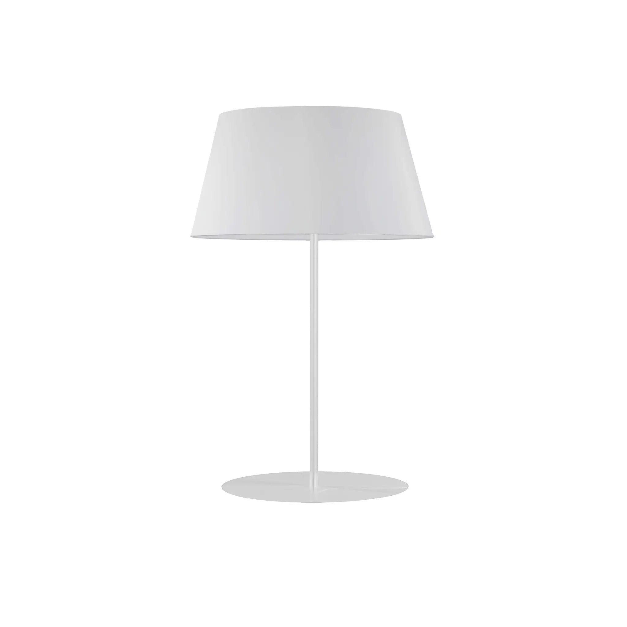 Dainolite 1 Light Incandescent Round Base Table Lamp with White Shade by Dainolite