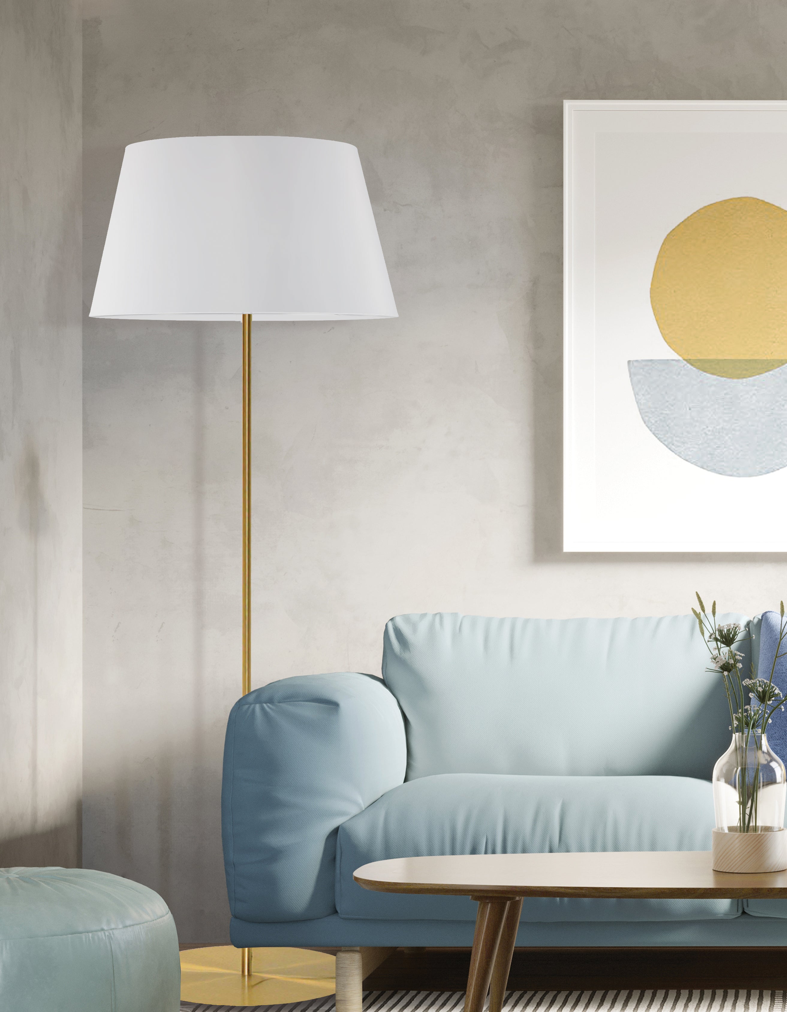 aged brass table lamp