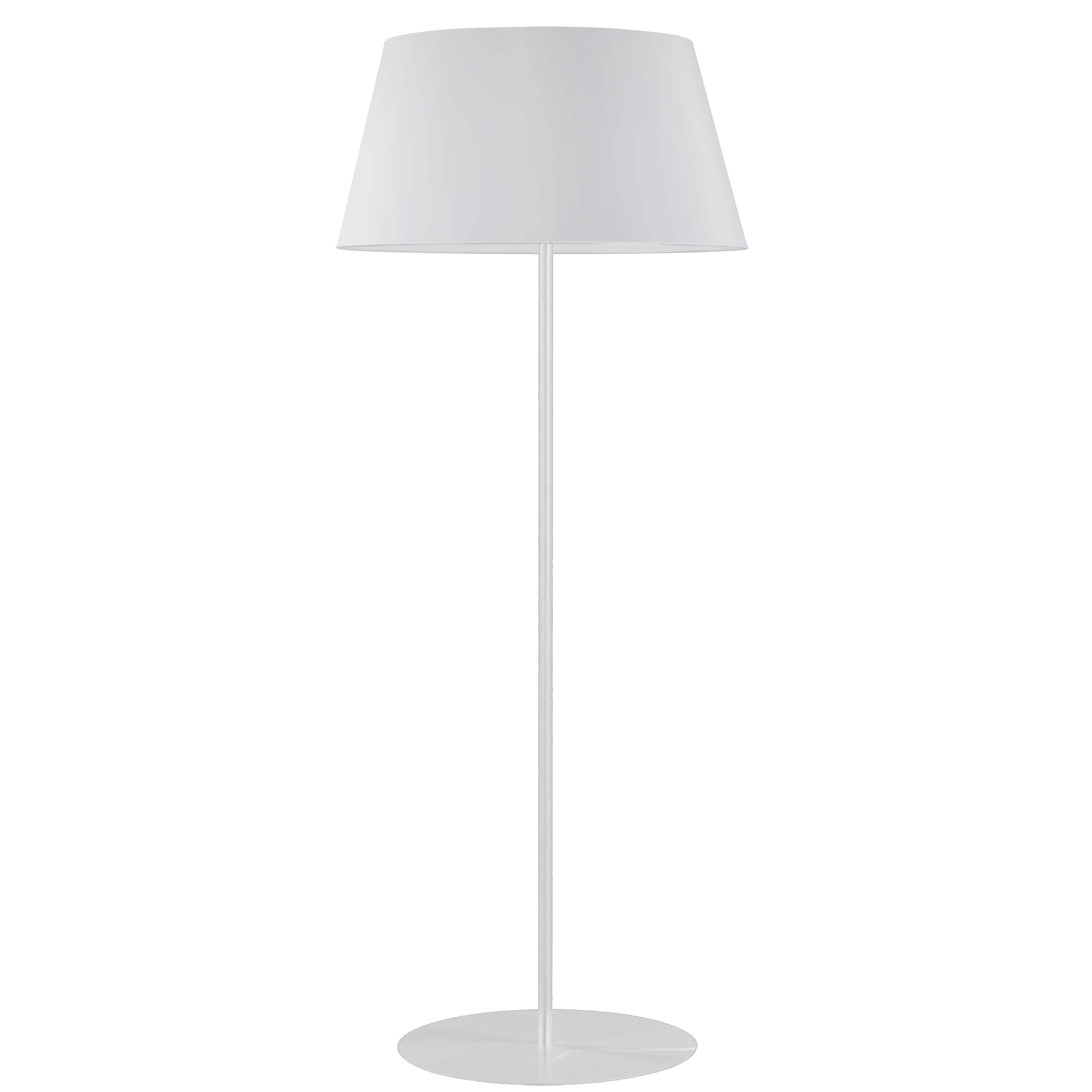 Dainolite 1 Light Incandescent Round Base Floor Lamp with White Shade