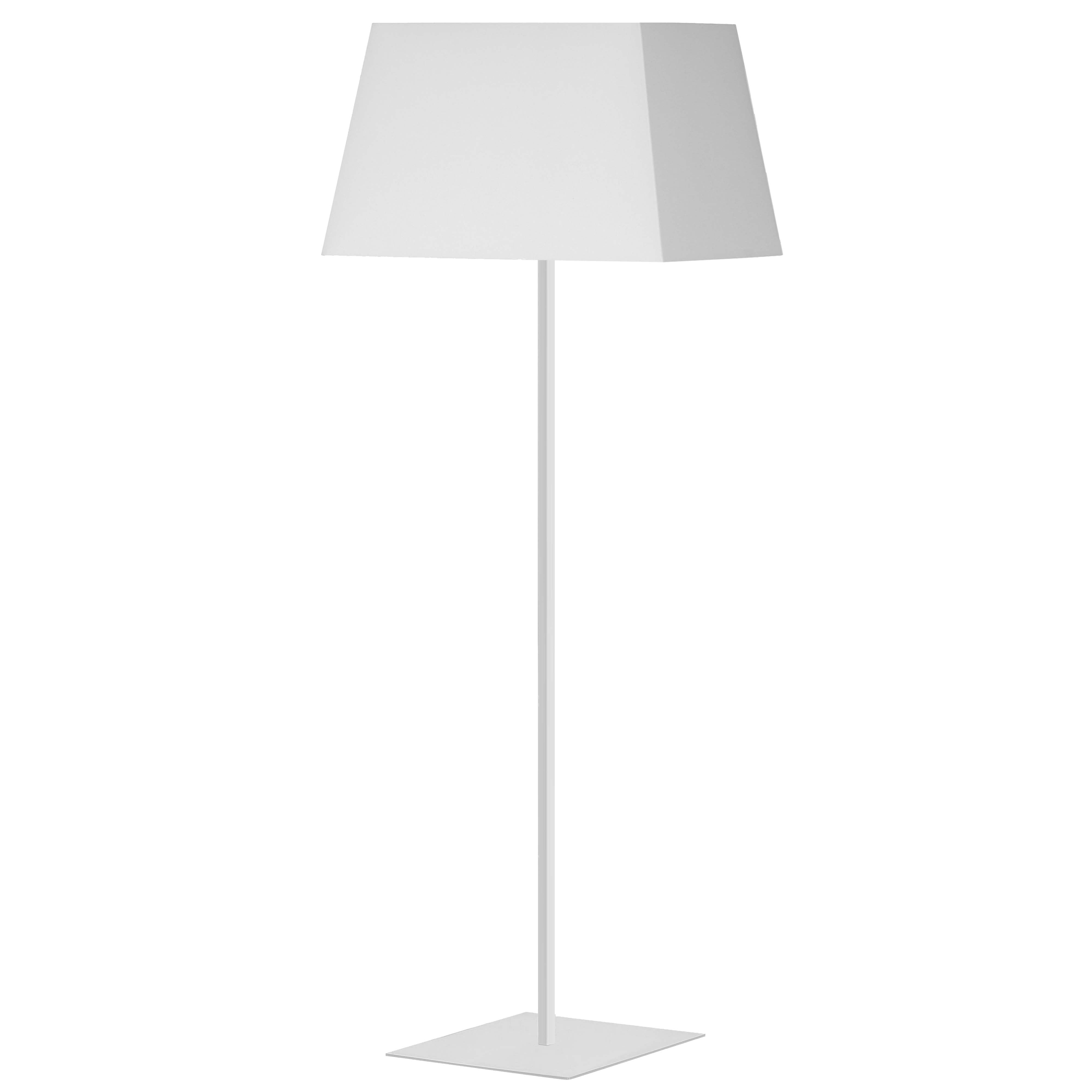 Dainolite 1 Light Incandescent Square Base Floor Lamp with White Shade