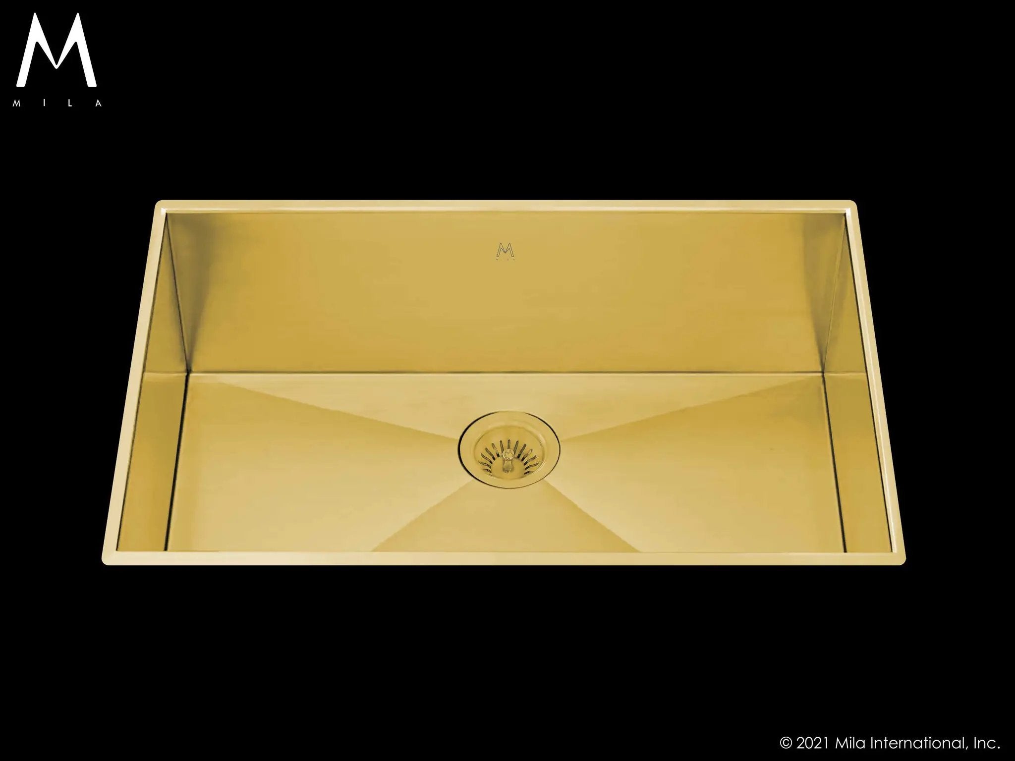 MILA PROFILE Low Profile Single Bowl Flush-Mount 32 x 17.5 Round Corner Kitchen Sink by Mila International