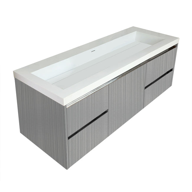 Lacava Kubista 60" Wall-Mount Under Counter Vanity