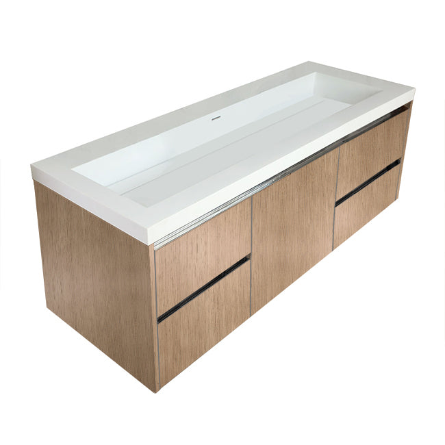 Lacava Kubista 60" Wall-Mount Under Counter Vanity