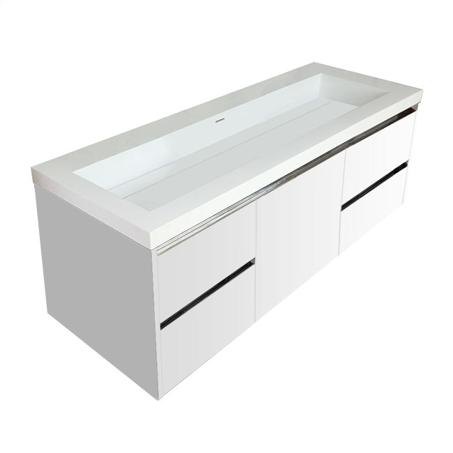 Lacava Kubista 60" Wall-Mount Under Counter Vanity