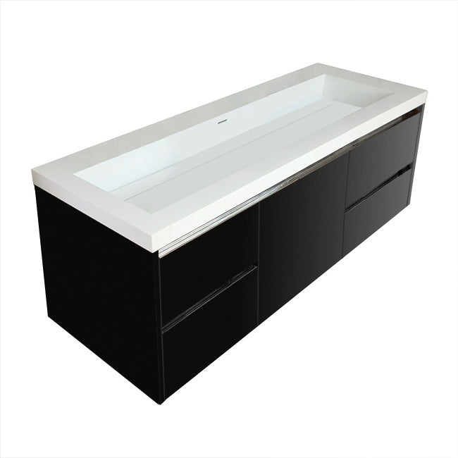 Lacava Kubista 60" Wall-Mount Under Counter Vanity