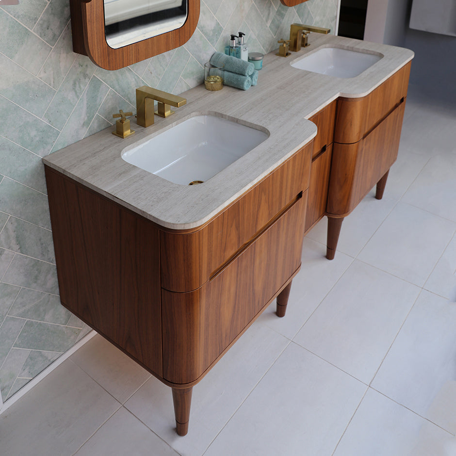 natural walnut vanity