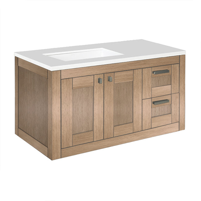 Lacava Stile 36" Wall-Mount Under-Counter Vanity - Left