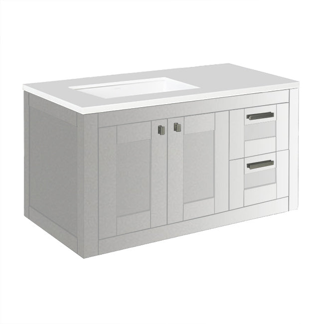 Lacava Stile 36" Wall-Mount Under-Counter Vanity - Left